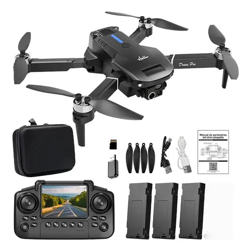 MINI DRON 8K HYTOBP CON DUAL CÁMARA HD PROFESIONAL DRON GPS 5GHZ TRES BATERÍAS GRADO B
