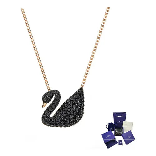 Collar de Cisne Negro Color Dorado Rosa | Grado B