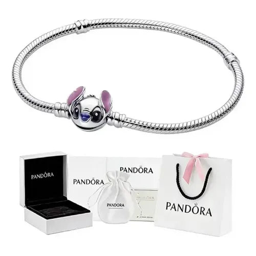 Brazalete de Tenis Deslizante Rosa con Kit de Regalo Color Dorado Rosa