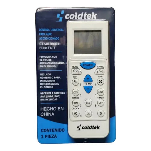 Control Remoto Universal para Aire Acondicionado | Grado B