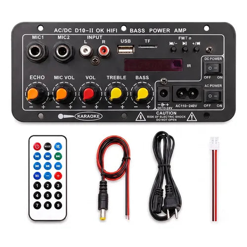Amplificador de Audio Bluetooth de 50 W con Adaptador de Corriente Color Negro | Grado B