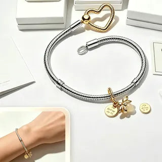 Pulsera de Cuentas Sencillas y Densas Color Plateado | Grado B