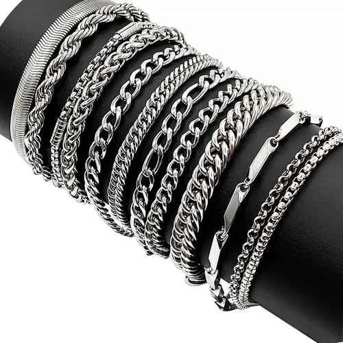 Pulsera con Broche de Corona Color Plateado | Grado B