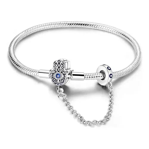 Pulsera de Cadena con Dije de Mariposa Color Plateado | Grado B