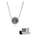 Collar Océano Azul Brillante Color Plateado
