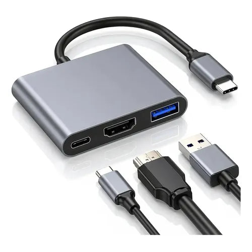 Adaptador 4 en 1 USB C a HDMI y VGA 4K con Carga PD de 100W para MacBook | Grado B