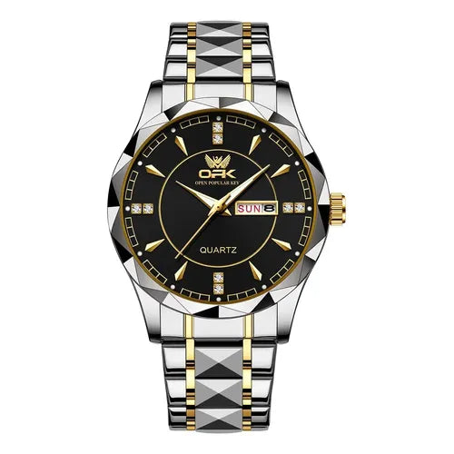 Reloj Zunpai Impermeable e Inoxidable Color Dorado para Hombre | Grado B