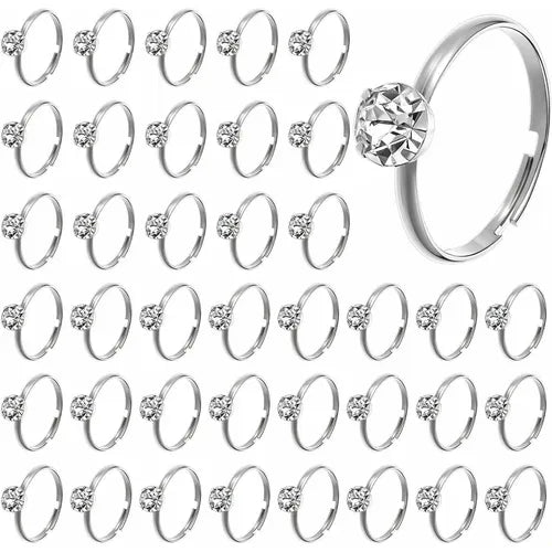 Juego de 7 Anillos Apilables con Flores Color Dorado y Plateado