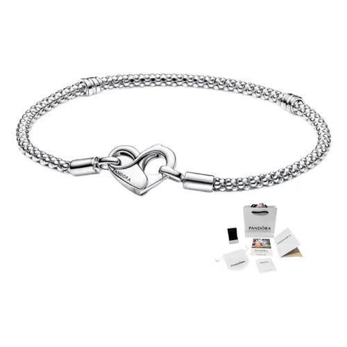 Pulsera con Cierre de Corazón Compatible con Dijes | Grado B