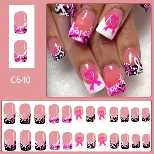 Kit Brioty de 100 Uñas Postizas Cuadradas Pink Dawn Plain Mixto | Grado B