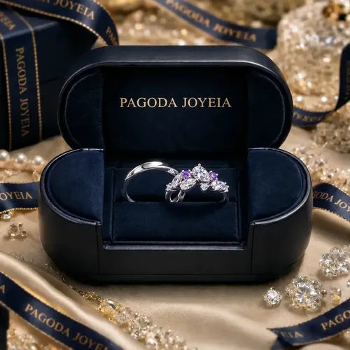 Anillos de Promesa Joyería Color Plateado para Mujer Ajustables | Grado B