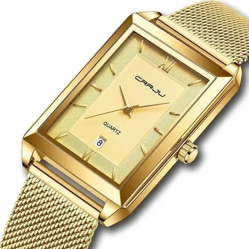 Reloj Zunpai Impermeable Inoxidable Color Dorado para Hombre | Grado B