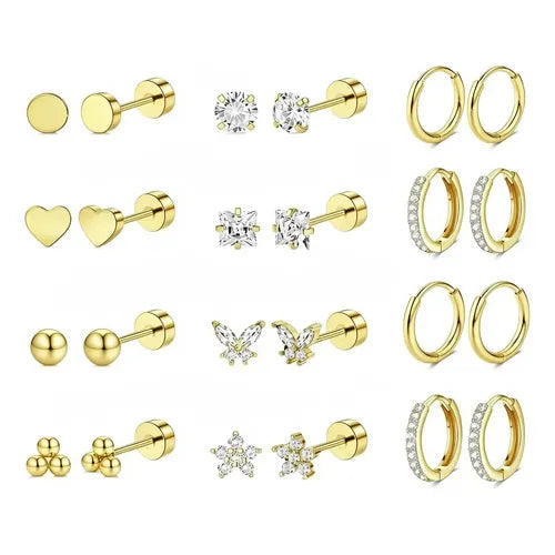 Pendientes con Diseño de Huellas Color Plateado | Grado B