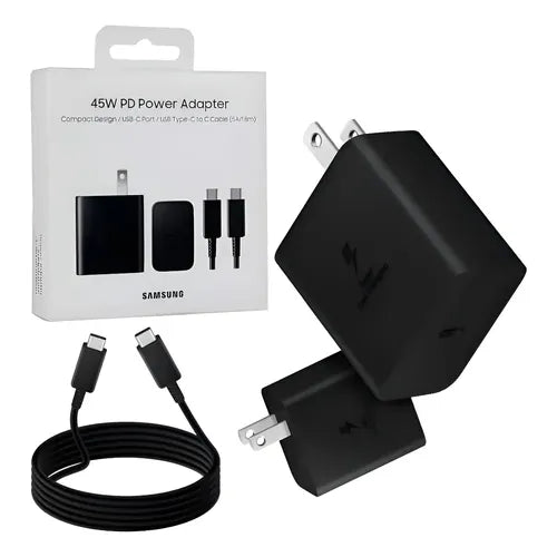 Cargador Adaptador Trio Carga Rápida sin Cable 65W Samsung Negro | Grado B