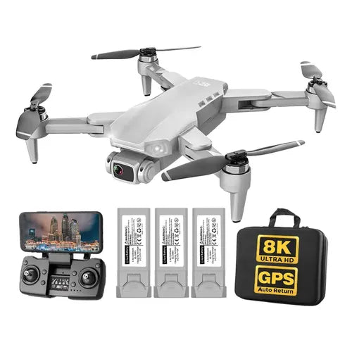 MINI DRON 8K HYTOBP CON DUAL CÁMARA HD PROFESIONAL DRON GPS 5GHZ TRES BATERÍAS GRADO B