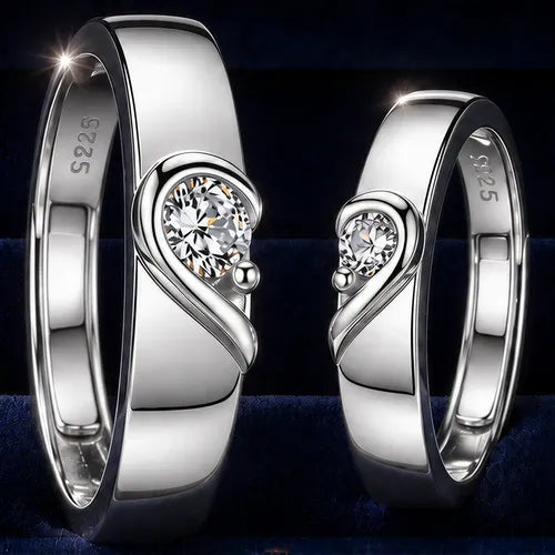 Anillo de Promesa para Mujer Color Plateado | Grado B