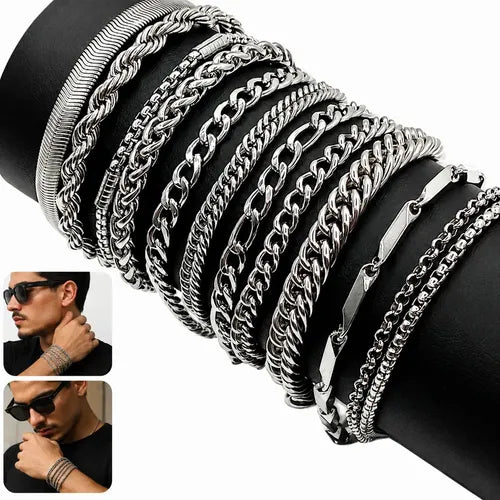 Collar de Cadena Tipo Cuerda de Acero Inoxidable para Hombre | Grado B
