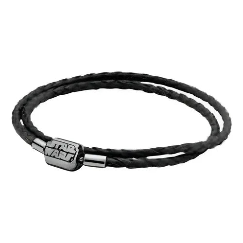 Pulsera de Cuero Trenzado con Kit de Regalo Color Plateado | Grado B