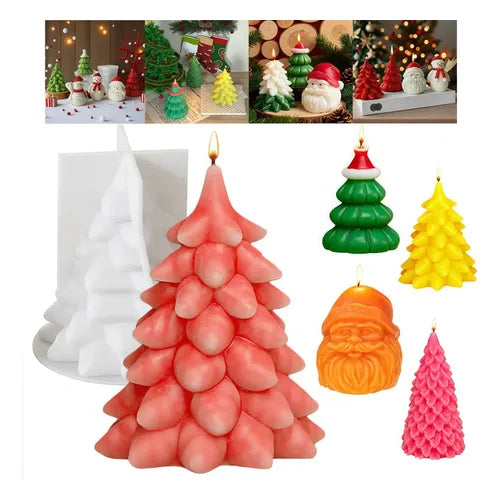 Molde Silicón Navidad 14 Figuras Árbol Jengibre Santa Nieve | Grado B