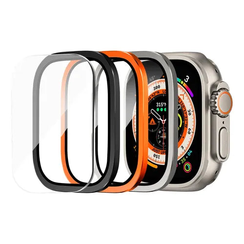 2 Pzs Fundas Con Mica Cristal Templado Para Apple Watch S10 2500