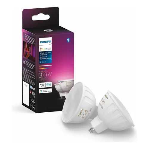 Foco GU10 Luz Inteligente Multicolor Hue Philips Blanco Calido | Grado B