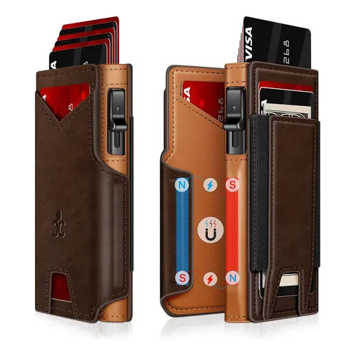 Cartera Tarjetero de Aluminio con Protección RFID para Hombre | Grado B