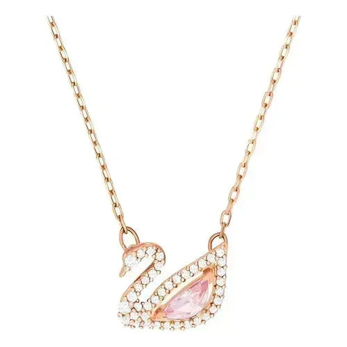 Collar de Cisne con Kit de Regalo Color Dorado Rosa | Grado B