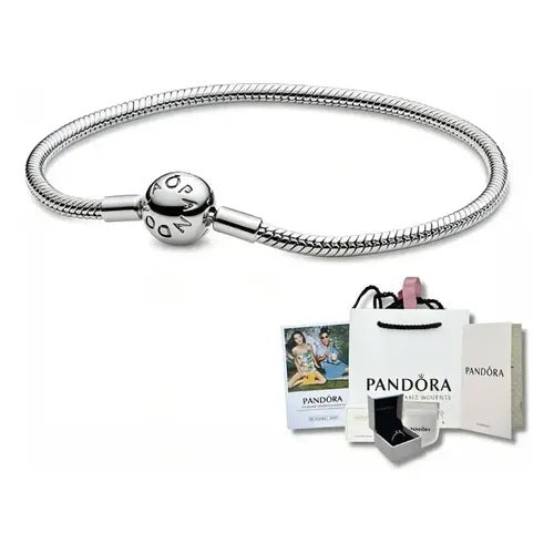 Pulsera con Colgante de Serpiente Color Plateado | Grado B