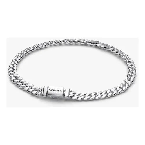 Pulsera con Colgante de Serpiente Color Plateado | Grado B