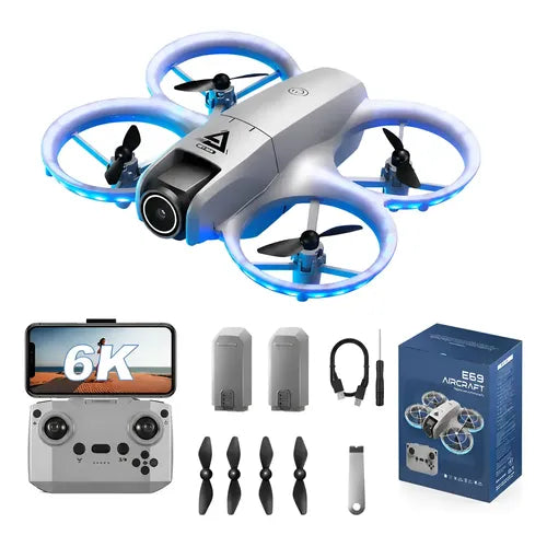 MINI DRON 8K HYTOBP CON DUAL CÁMARA HD PROFESIONAL DRON GPS 5GHZ TRES BATERÍAS GRADO B
