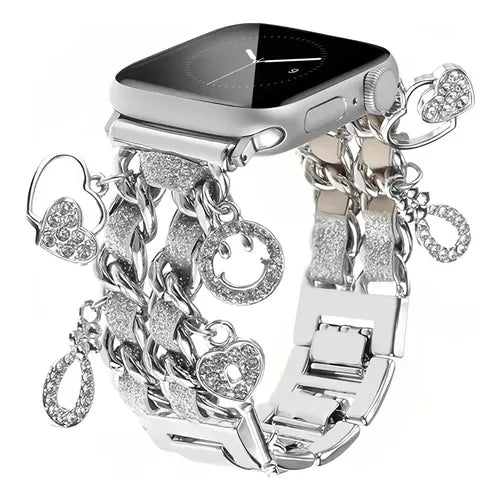 Correa de Metal con Cristales Compatible con Apple Watch Series 1 a 11 | Grado B