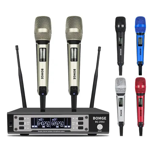 Micrófono KM9000 Inalámbrico Profesional 100M Kit 2piezas Bomge | Grado B
