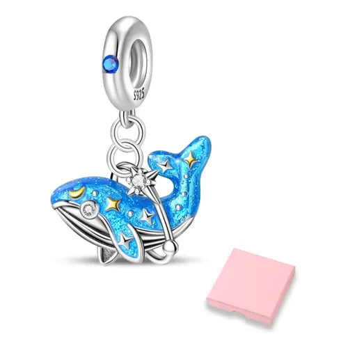 Charm Pando Patito de Hule Pulido Color Plateado | Grado B