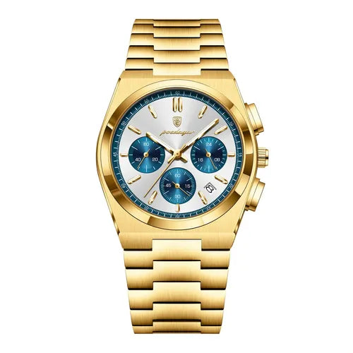 Reloj Zunpai Impermeable Inoxidable Color Dorado para Hombre | Grado B