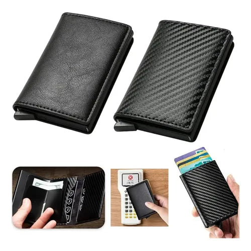 Cartera Tarjetero de Aluminio con Protección RFID para Hombre | Grado B
