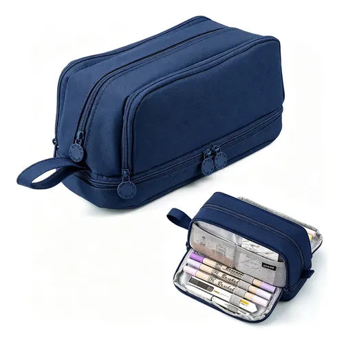 Estuche de Lápices de Peluche con Forma de Hipopótamo Color Azul | Grado B