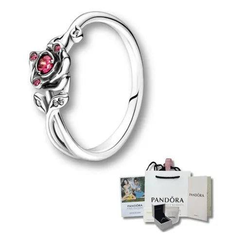 Anillo con Gema Color Blanco Talla 7 Color Plateado | Grado B