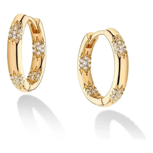 Pendientes con Zirconias para Mujer y Niña Color Dorado | Grado B