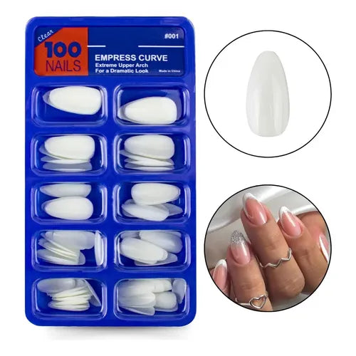 24 Uñas Postizas de Presión Modelo BT046 | Grado B