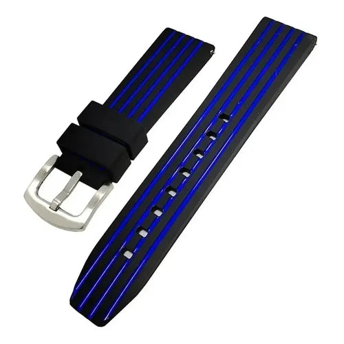 Alta Calidad Silicona Corre Banda para Haylou Solar LS05 Azul Marino 2.2 CM | Grado B