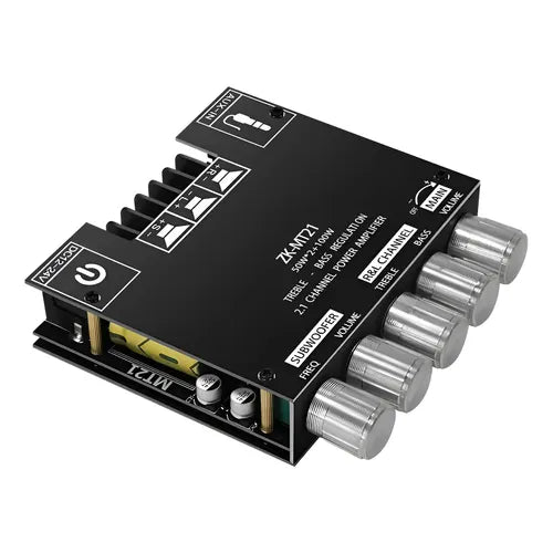 Amplificador de Audio Bluetooth de 50 W con Adaptador de Corriente Color Negro | Grado B