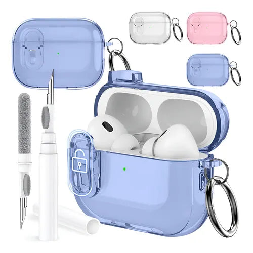 Funda para Huawei Freebuds 7I Case Silicona Carcasa Protectora 2piezas + Limpiador Color Negro/azul | Grado B