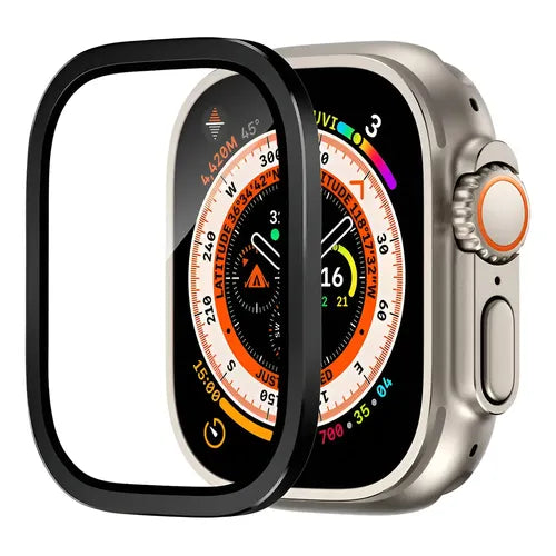 case cristal templado lujo para apple watch serie 8 7 6 5 se 2