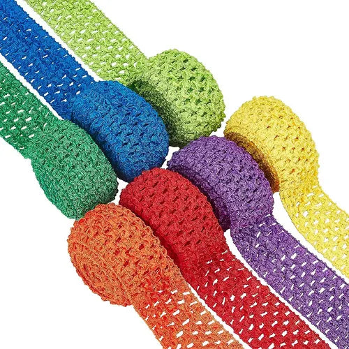 16 Rollos de Listón Multicolor Arcoíris | Grado B