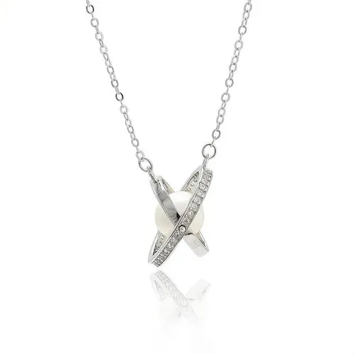 Collar Mini con Diseño de Saturno en Relieve | Grado B
