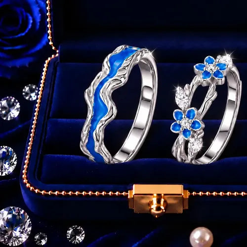 Anillo de Promesa para Mujer Color Plateado | Grado B