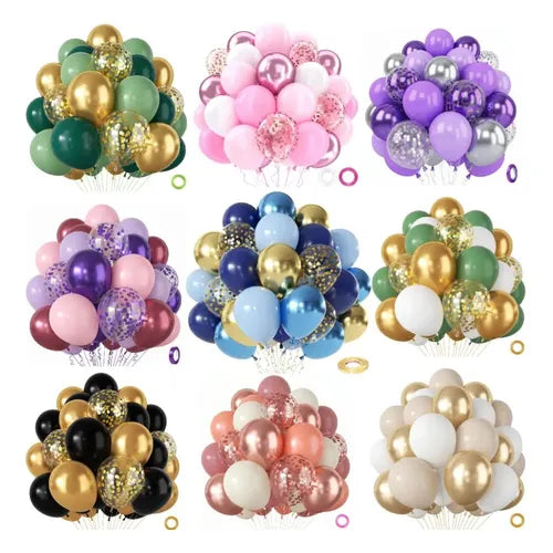 Globos Orbiculares Temáticos de Bebé Rosa con Estrellas 12 Pulgadas 15 Piezas | Grado B
