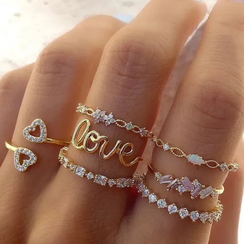 Anillo de Promesa para Mujer Talla 6 Color Plateado