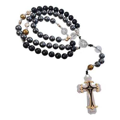 Collar Rosario con Crucifijo de Cuentas | Grado B
