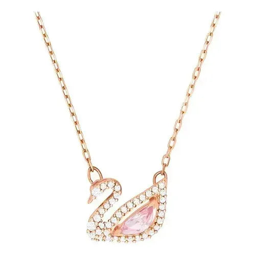Kit de Collar con Diseño de Cisne Rosa Color Dorado | Grado B
